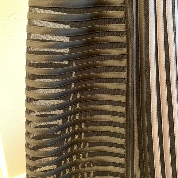 🙏SLIMMING SATIN RIBBONS unique mesh and ribbon cocktail dress. Rare. - Picture 6 of 11